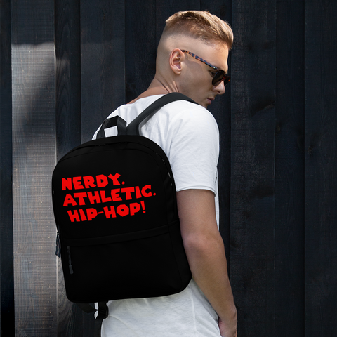 'Nerdy. Athletic. Hip-Hop!' Backpack (Black)
