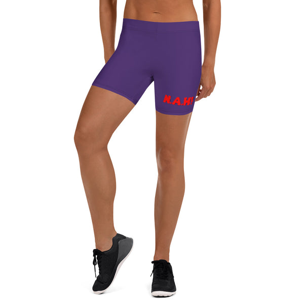 Queen's 'N.A.H!' Compression Shorts (Purple)