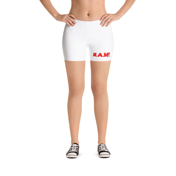 Queen's 'N.A.H!' Compression Shorts (White)