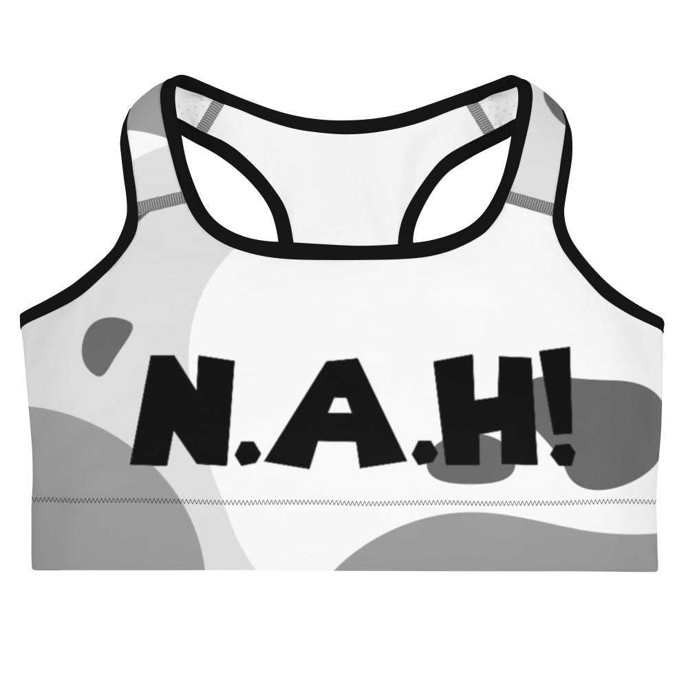 Queen's 'Nerdy. Athletic. Hip-Hop!' Padded Sports Bra (Black)