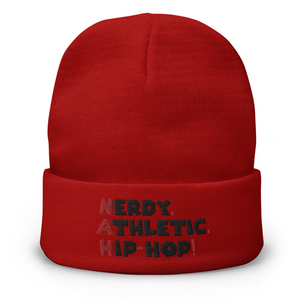 'Nerdy. Athletic. Hip-Hop!' Embroidered Beanie