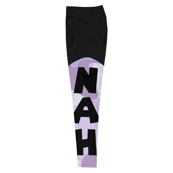 Queen's 'N.A.H! Spot' Sports Leggings (Purple)