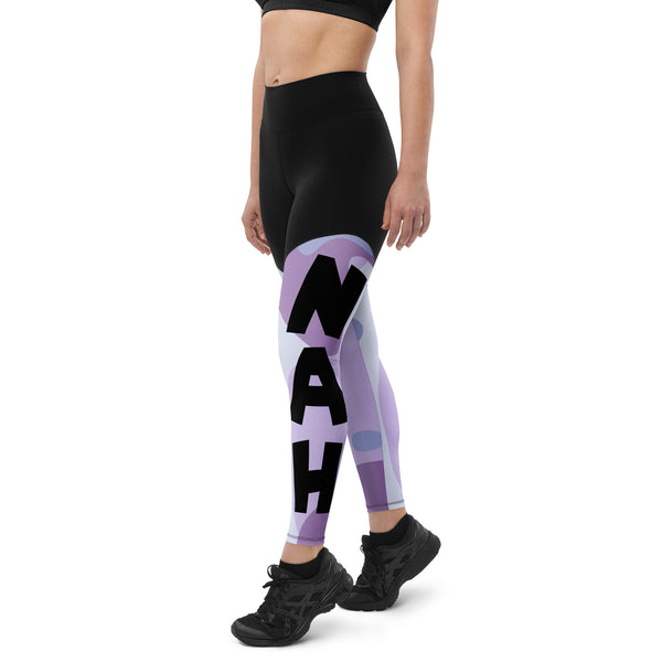 Queen's 'N.A.H! Spot' Sports Leggings (Purple)