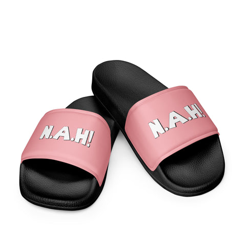 Queen's 'N.A.H!' Slides (White/Pink)